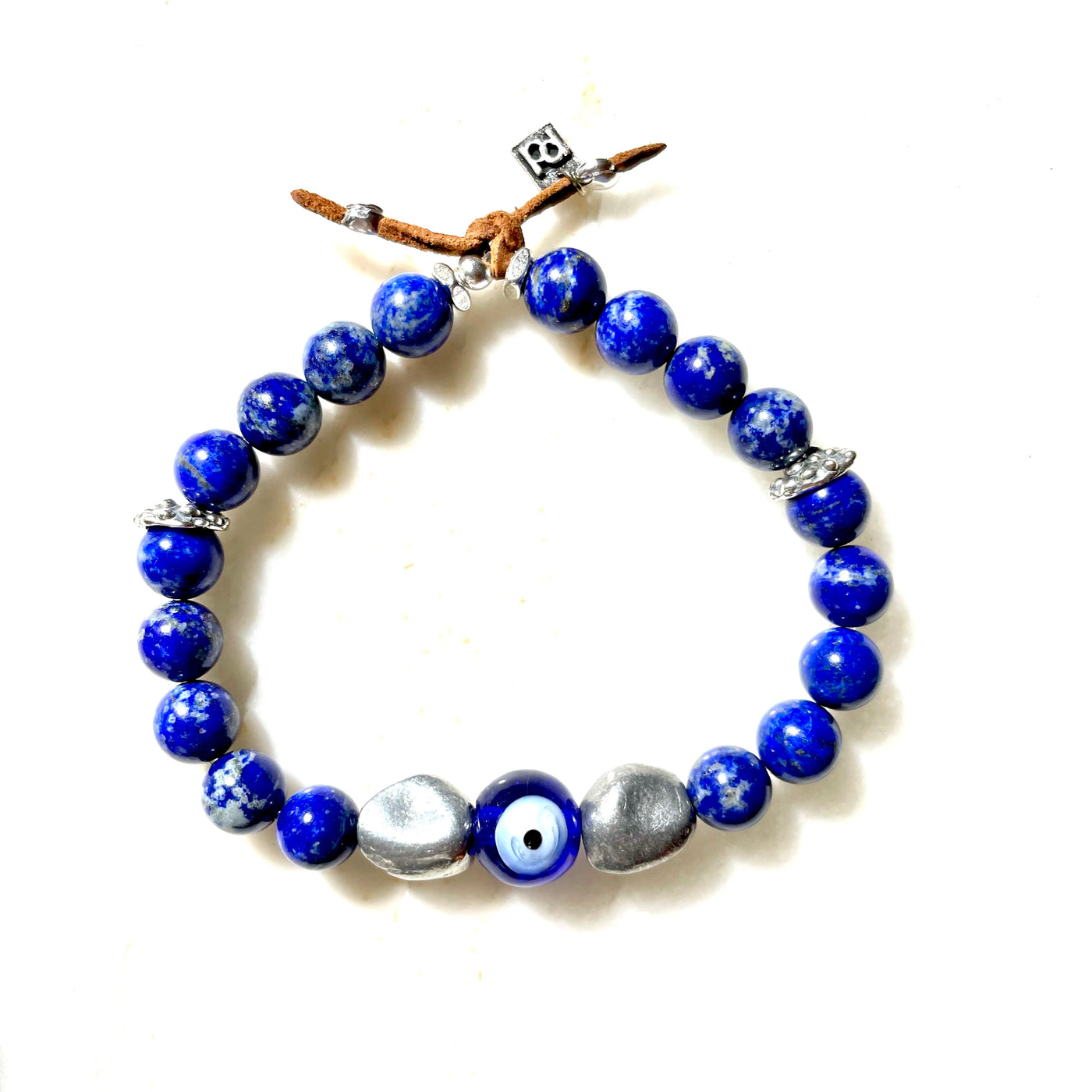 lapis eye mens bracelet