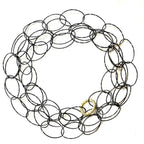 italian silver oval necklace