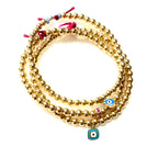 14k gold evil eye charm bracelets