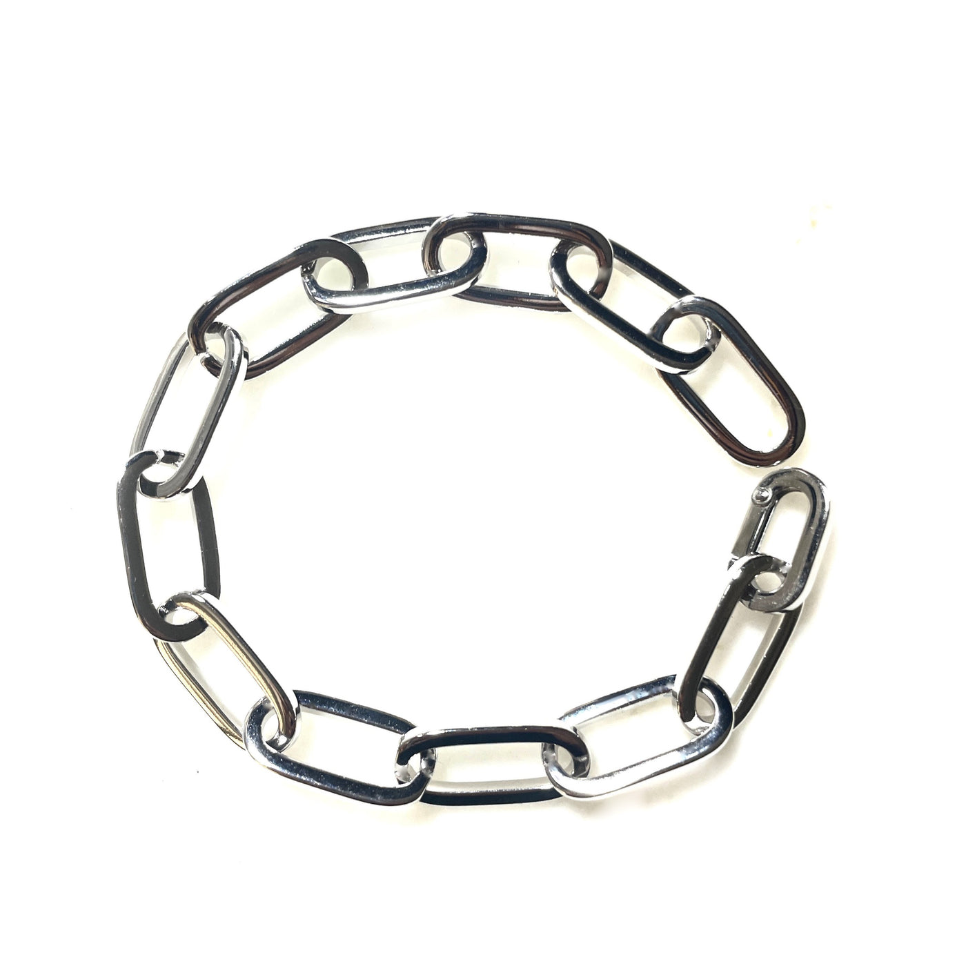 modern silver mens bracelet