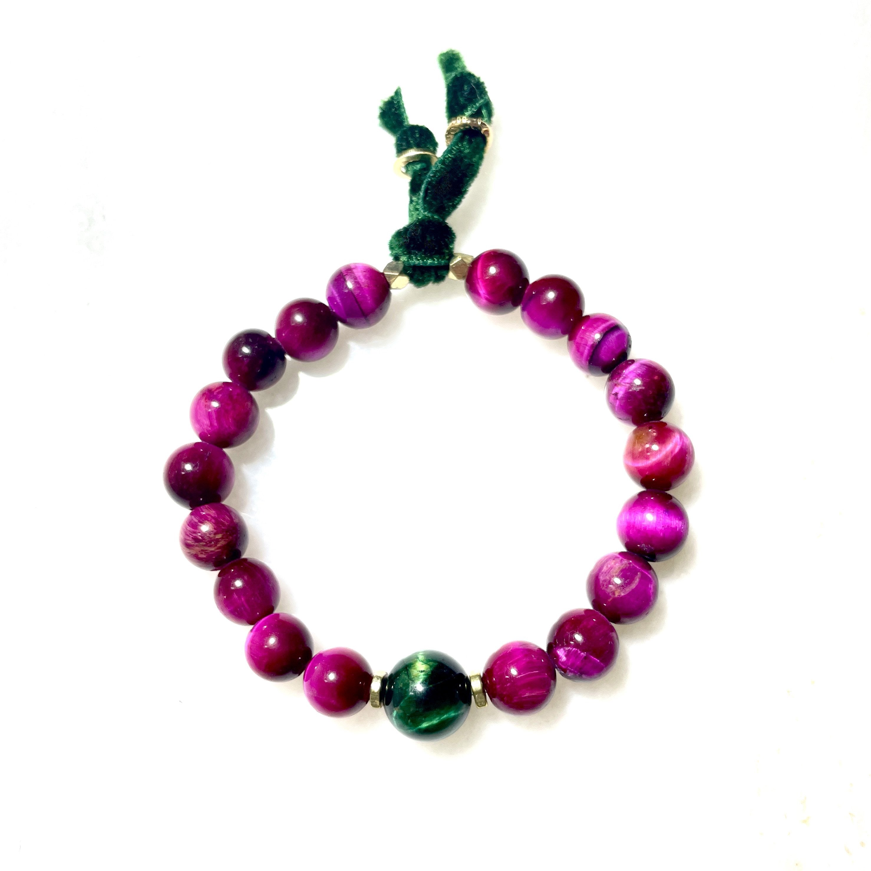 my pink and green bracelets