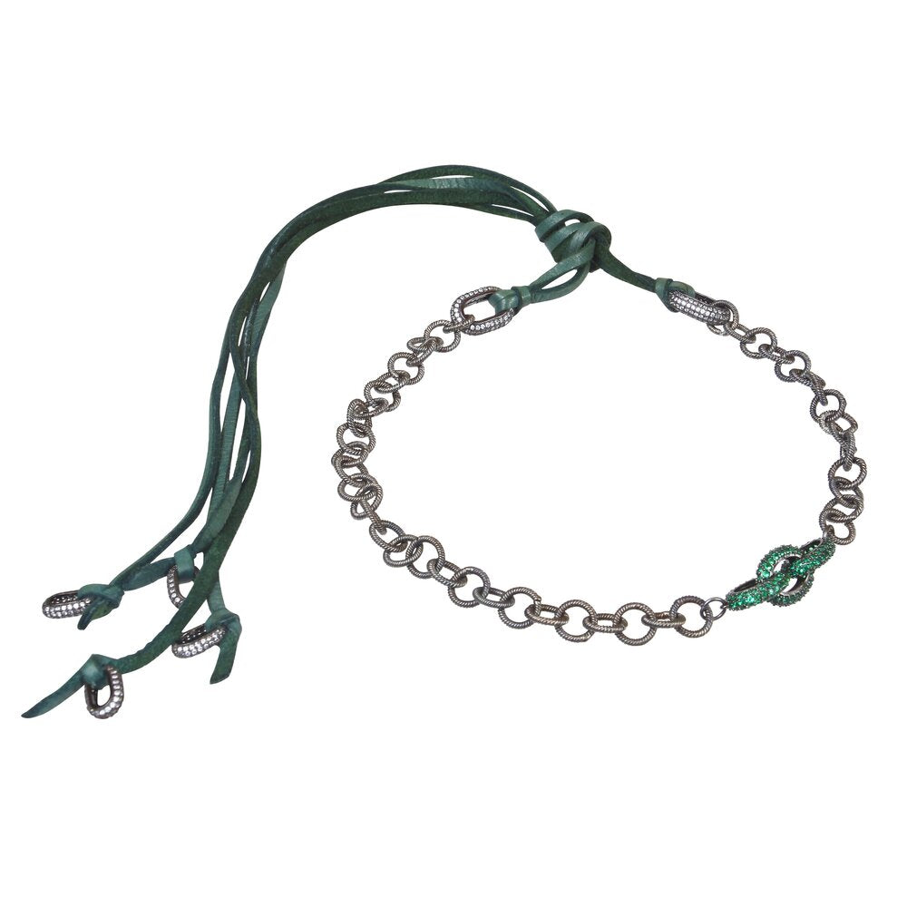 green link choker necklace