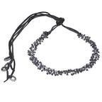 tiny onyx cluster choker necklace
