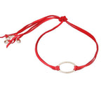 pd red leather choker