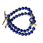 lapis eye mens bracelet