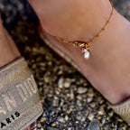 petit rose heart anklet