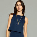 three gemstones necklace