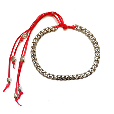 cubano red leather choker necklace