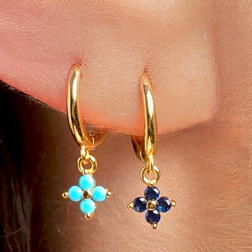my tiny tiny clover earrings