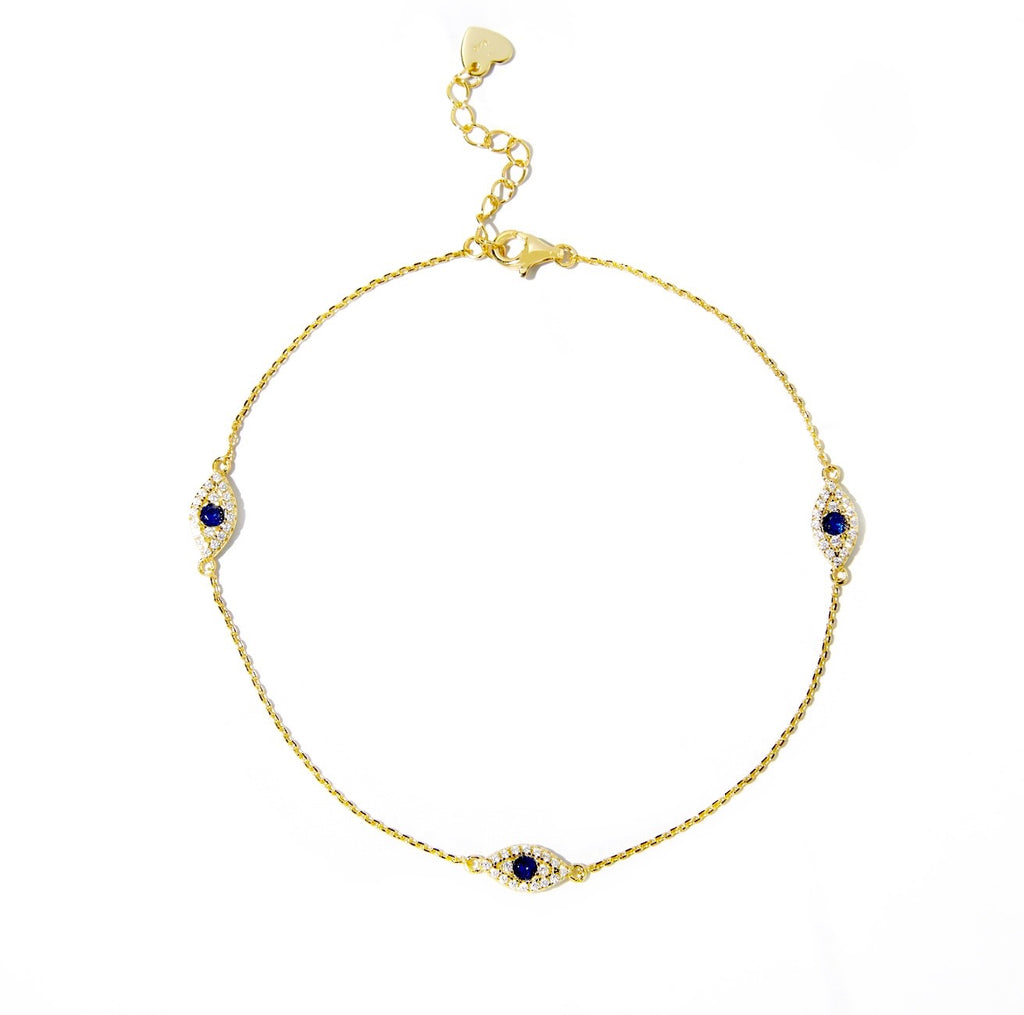 my dressy evil eye anklet