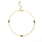 my dressy evil eye anklet