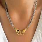 my hand in hand silver choker necklace