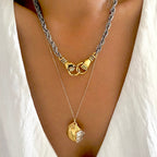 my hand in hand silver choker necklace