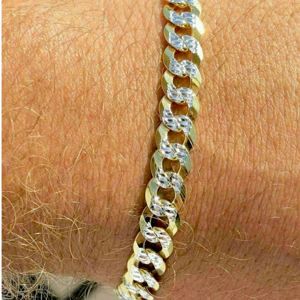 flat cubano mens bracelet
