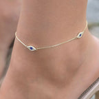 my dressy evil eye anklet