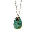 organic amazonite moon necklace