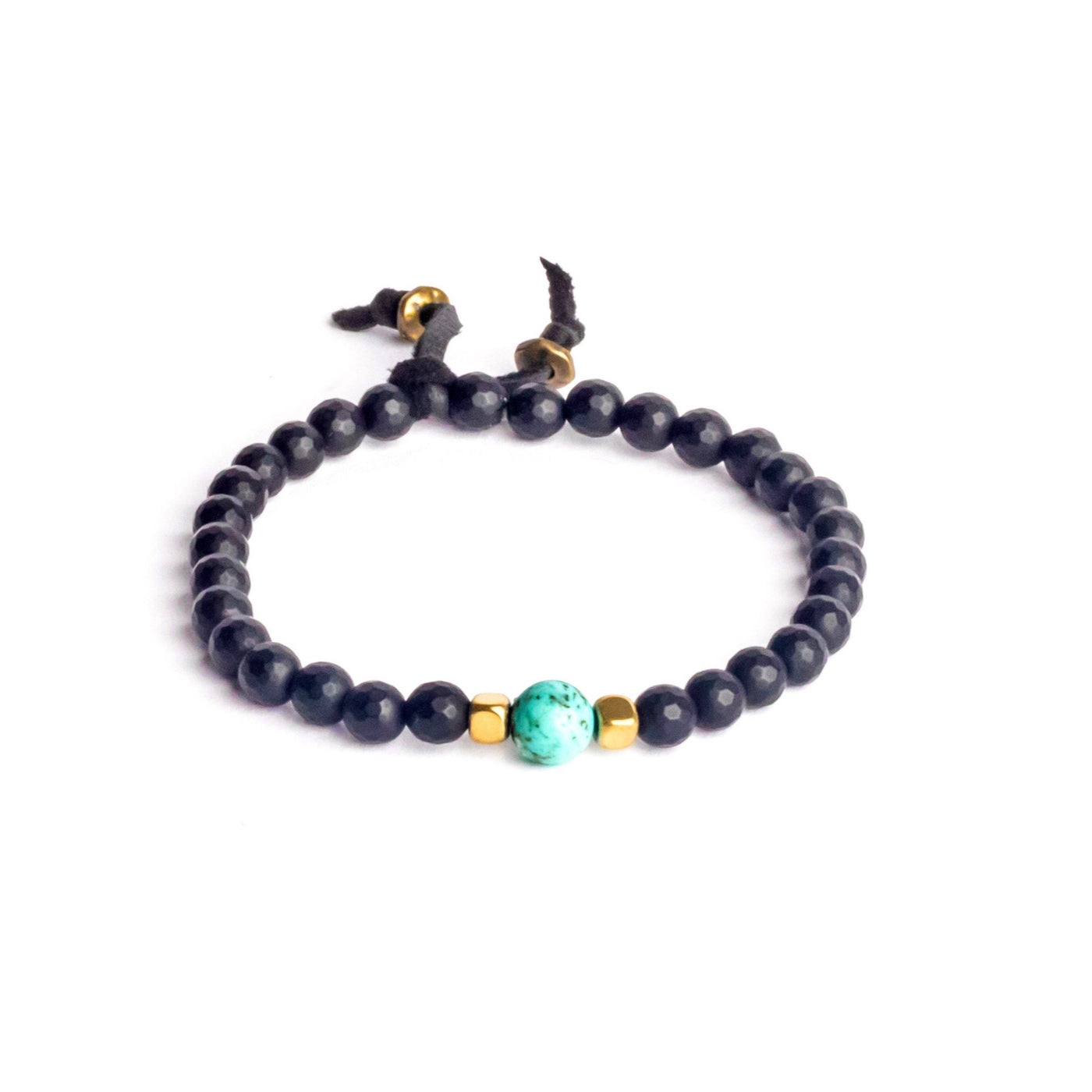 onyx turquoise mens bracelet