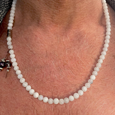 moonstone magnet mens necklace